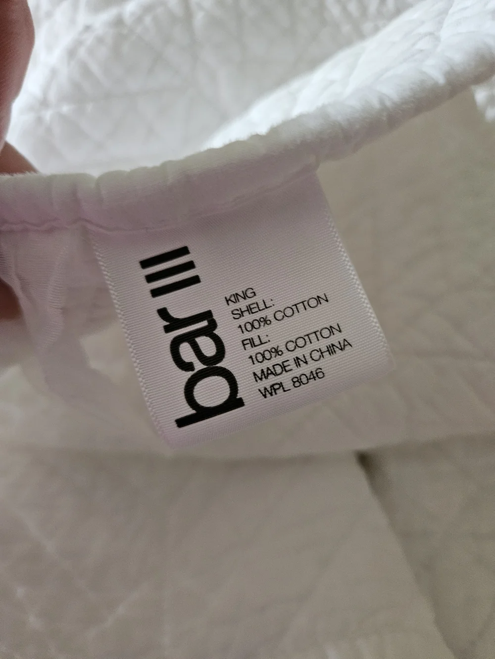 Bar III White Quilted Geometric King Bedspread